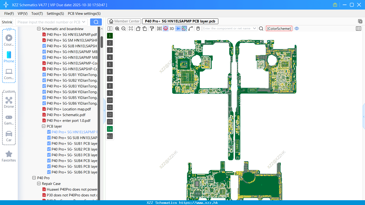 Huawei P40 Pro+ 5G HN1ELSAPMP PCB Layer